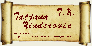Tatjana Minderović vizit kartica